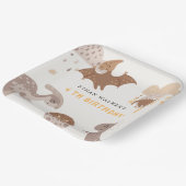 Boho Dinosaurus Party Dieren Kinderen Verjaardags Papieren Bordje (Gebogen)