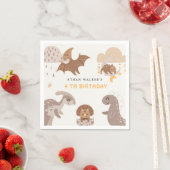 Boho Dinosaurus Party Dieren Kinderen Verjaardags Servet (Insitu)