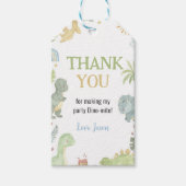 Boho Dinosaurus Verjaardagsfeest Dank u Label Cadeaulabel (Voorkant)