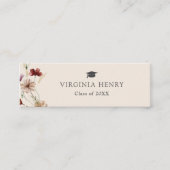 Boho Diploma Naamkaart Mini Visitekaartje (Voorkant)