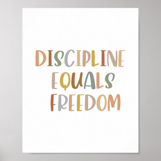 Boho Discipline staat gelijk aan Freedom Poster (Voorkant)