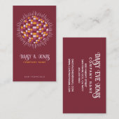 Boho Disco Ball Violet Rood Visitekaartje (Voorkant / Achterkant)