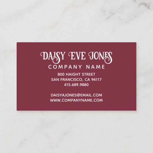 Boho Disco Ball Visitekaartje (Achterkant)