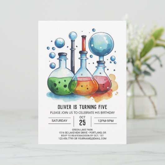 Boho Discovery Fusion Scientist Verjaardag Kaart (Staand voorkant)