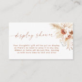 Boho Display Shower Kaart, Pampas Grass Baby showe Informatiekaartje (Voorkant)