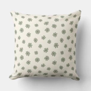 Boho Ditsy Salie Groen Bloemig Cottage Kern Neutra Kussen