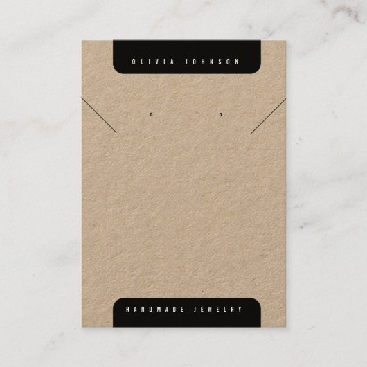 Boho DIY Handmade Jewelry Earrings Necklace Card Visitekaartje (Voorkant)
