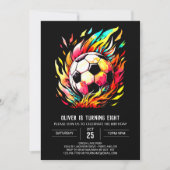 Boho doel online voetbal verjaardag kaart (Voorkant)