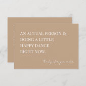 Boho doet een kleine blijdance Kleine onderneming Bedankkaart (Voorkant / Achterkant)