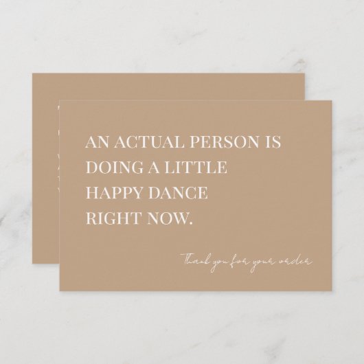 Boho doet een kleine blijdance Kleine onderneming Bedankkaart (Voorkant / Achterkant)