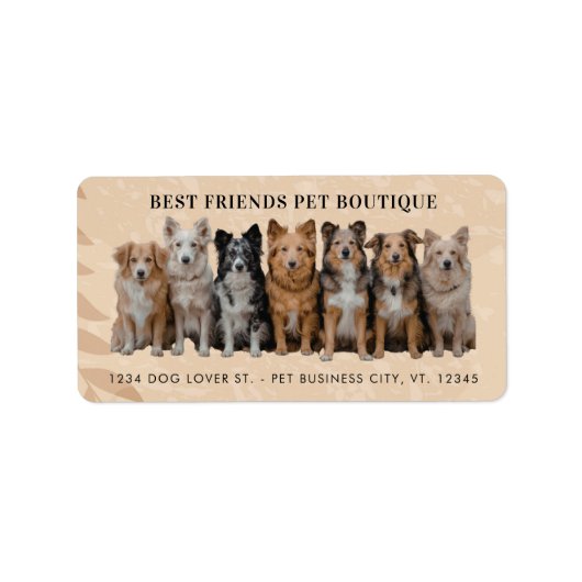 Boho Dog Walker / Huisdier Oppas Retouradres Label (Voorkant)