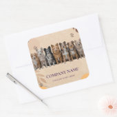 Boho Dog Walker / Pet Sitter Logo Sticker (Envelop)