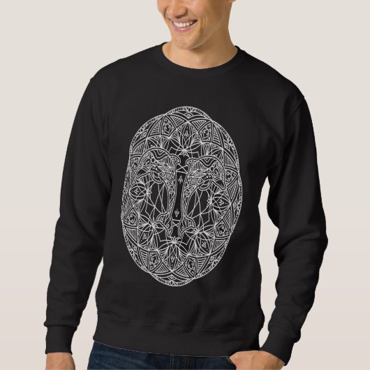 Boho Dolphin Sea Life Mandala  Hippy Bohemian Spir Trui (Voorkant)