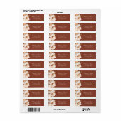 Boho Donkere Terracotta Bloem Retouradreslabel Etiket (Full Sheet)