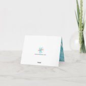 Boho Doodle Bloemen Turquoise Volleybal Verjaardag Kaart (Achterkant)