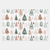 Boho Doodle-kerstboompatroon Inpakpapier Vel (Voorkant)