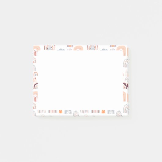 Boho Doodle Rainbow Pattern Post-it® Notes (Voorkant)