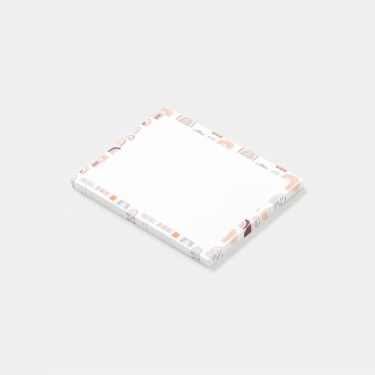 Boho Doodle Rainbow Pattern Post-it® Notes (Schuin)