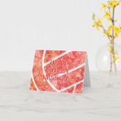 Boho Doodle Veren oranje volleybal Verjaardag Kaart (Gele Bloem)