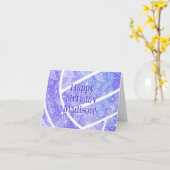 Boho Doodle Veren paarse volleybal Verjaardag Kaart (Gele Bloem)