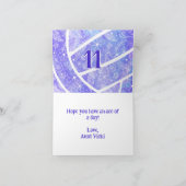 Boho Doodle Veren paarse volleybal Verjaardag Kaart (Binnen)