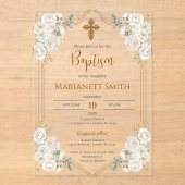 Boho-doop Acryl Uitnodigingen (Voorkant)