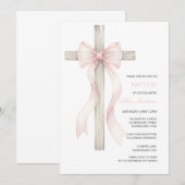 Boho doop baptismedochter boog uitnodiging (Voorkant / Achterkant)