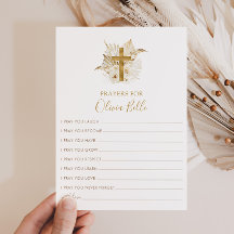 Boho Doop Gebed Kaart Gebed voor Baby Kaart