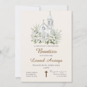 Boho Doop in het Spaans met kerk Kaart (Voorkant)