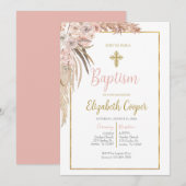 boho-doop kaart (Voorkant / Achterkant)