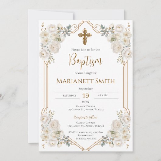 Boho-doop Kaart (Voorkant)