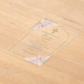 Boho doop Spaans Acryl Uitnodigingen (Laagn)