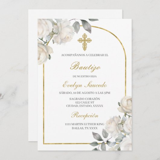 Boho doop Spaans Kaart (Voorkant / Achterkant)