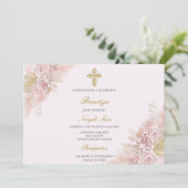 Boho Doop Spaans Uitnodiging (Staand voorkant)