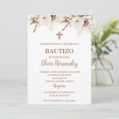 Boho doop spaanse uitnodiging (Staand voorkant)