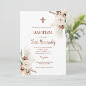 Boho Doop Uitnodiging (Staand voorkant)