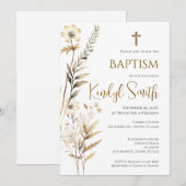 Boho Doop Uitnodiging (Voorkant / Achterkant)