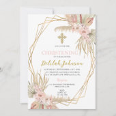 Boho doop uitnodiging voor meisje (Voorkant)