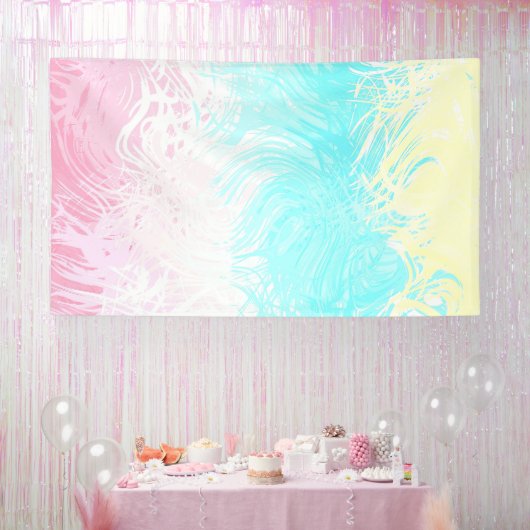 Boho Draaiend Groovy Abstract Genderflux Pride Vla Spandoek (Feest)