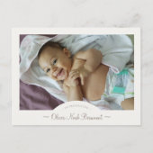 Boho Dragon Foto Geboorte Aankondiging Briefkaart (Voorkant)