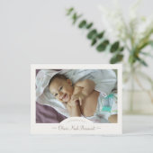 Boho Dragon Foto Geboorte Aankondiging Briefkaart (Staand voorkant)