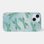 Boho Dragonflies in Blue iPhone 15 Case (Achterkant horizontaal)