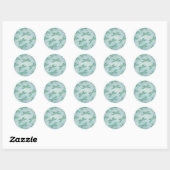 Boho Dragonflies in Blue Ronde Sticker (Vel)