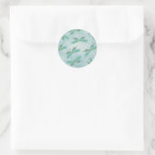 Boho Dragonflies in Blue Ronde Sticker (Tas)