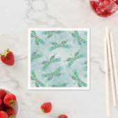 Boho Dragonflies in Blue Servet (Insitu)