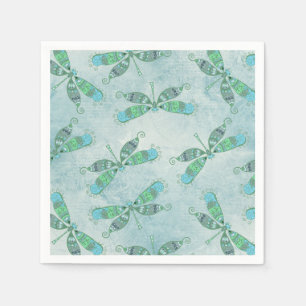 Boho Dragonflies in Blue Servet