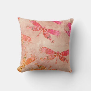 Boho Dragonflies in het roze Kussen