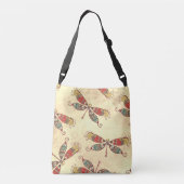 Boho Dragonflies in Sepia Crossbody Tas (Achterkant)