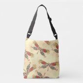 Boho Dragonflies in Sepia Crossbody Tas (Voorkant)