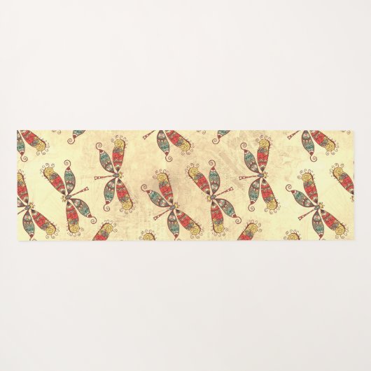 Boho Dragonflies in Sepia Yogamat (Achterkant (horizontaal))